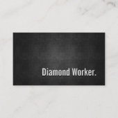 Diamond Worker Cool Black Metal Simpliciet Visitekaartje (Voorkant)