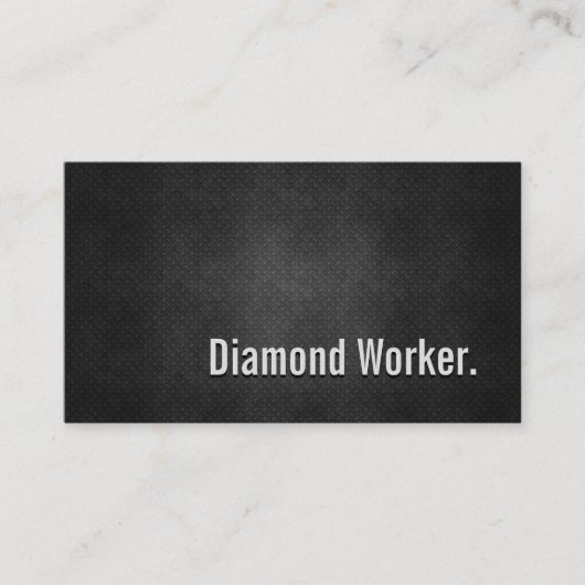 Diamond Worker Cool Black Metal Simpliciet Visitekaartje (Voorkant)