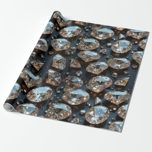 Diamond wrapping papier ziet eruit als echte diama (Uitgerold)