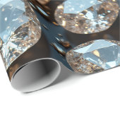 Diamond wrapping papier ziet eruit als echte diama (Rol Hoek)