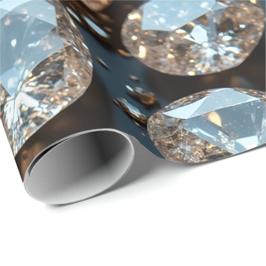Diamond wrapping papier ziet eruit als echte diama (Rol Hoek)