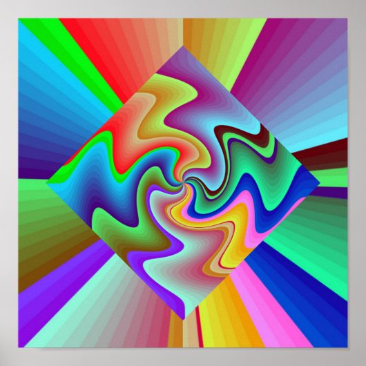 Diamond Zig Zag Poster (Voorkant)