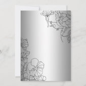 Diamond Zilveren Bloem 60ste Verjaardag Kaart (Achterkant)