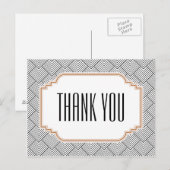 Diamond Zwart & Koper Dank u Briefkaart (Voorkant / Achterkant)