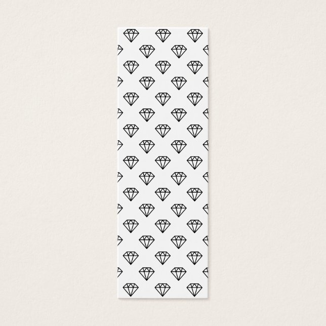 Diamond - zwart op wit mini visitekaartjes (Voorkant)