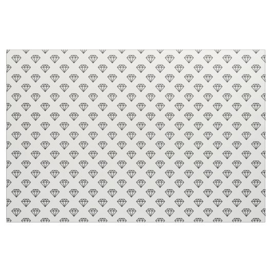 Diamond - zwart op wit stof (Yard (91,4 cm))