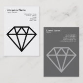 Diamond - zwart op wit visitekaartje (Voorkant / Achterkant)