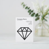 Diamond - zwart op wit visitekaartje (Staand voorkant)
