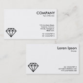 Diamond - zwart op wit visitekaartje (Voorkant / Achterkant)