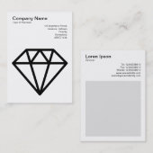 Diamond - zwart op wit visitekaartje (Voorkant / Achterkant)