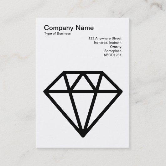 Diamond - zwart op wit visitekaartje (Voorkant)