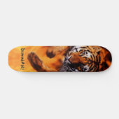 Diamondality Flaming tijgerskateboard Persoonlijk Skateboard (Horizontaal)