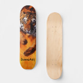 Diamondality Flaming tijgerskateboard Persoonlijk Skateboard (Voorkant)