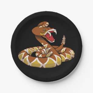Diamondback ratelslang papieren bordje