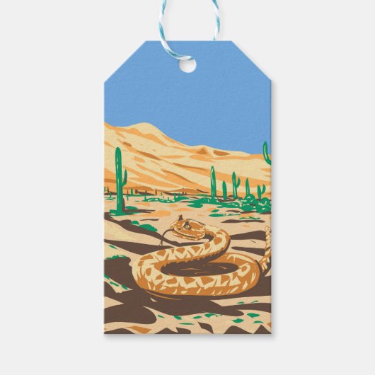 Diamondback Rattlesnake Cadeaulabel (Voorkant)