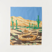 Diamondback Rattlesnake Wandkleed (Voorkant)