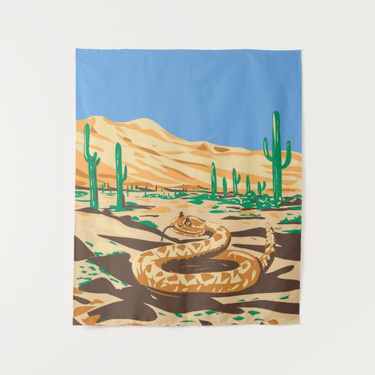 Diamondback Rattlesnake Wandkleed (Voorkant)