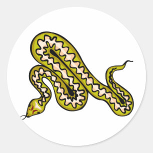 Diamondback Snake Ronde Sticker