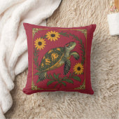 Diamondback Terrapin And Black Eyed Susan Flowers Kussen (Deken)