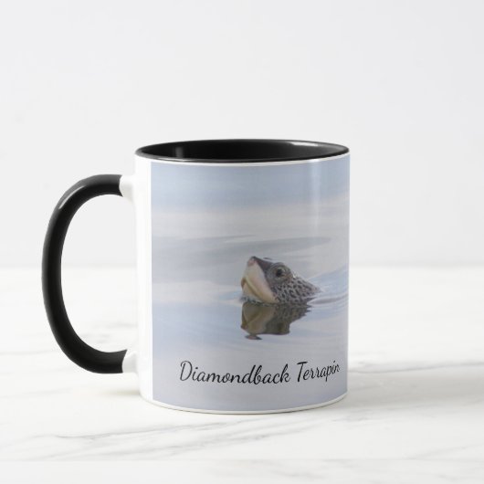 Diamondback Terrapin Face Mug Mok (Links)