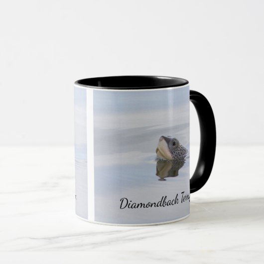 Diamondback Terrapin Face Mug Mok (Voorkant rechts)