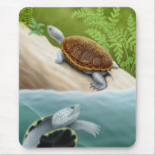 Diamondback Terrapin Turtles Mousepad Muismat (Voorkant)