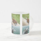 Diamondback Terrapins Frosted Glass Mok (Voorkant rechts)