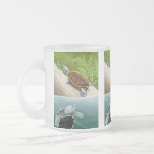 Diamondback Terrapins Frosted Glass Mok (Links)