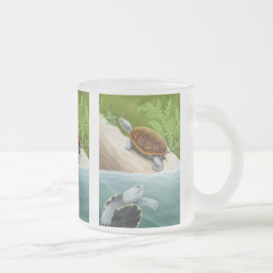Diamondback Terrapins Frosted Glass Mok