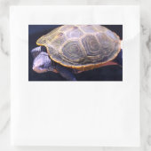 Diamondback Turtle Rechthoekige Sticker (Tas)