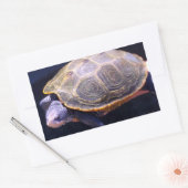 Diamondback Turtle Rechthoekige Sticker (Envelop)