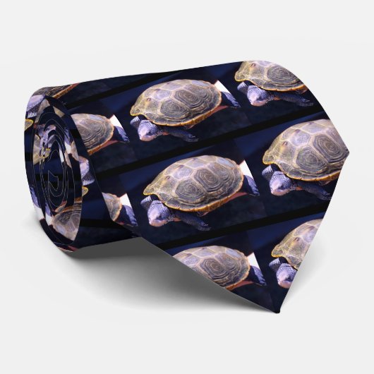 Diamondback Turtle Stropdas (Opgerold)