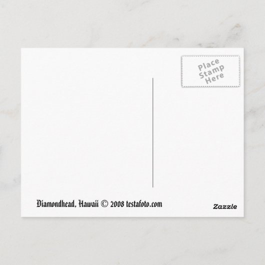Diamondhead, Hawaii - Briefkaart - Volledig (Achterkant)