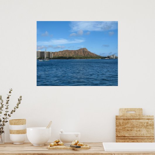 Diamondhead Oahu Hawaii Poster (Keuken)