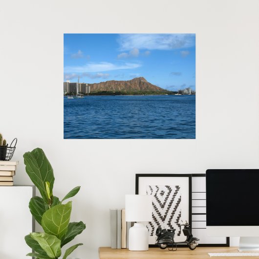 Diamondhead Oahu Hawaii Poster (Thuiskantoor)