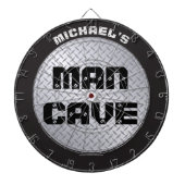 Diamondplate Industrial Man Cave Dartboard Dartbord (Voorkant)