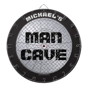 Diamondplate Industrial Man Cave Dartboard Dartbord