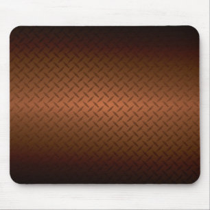 Diamondplate Look Patroon Zwart naar Koper Verlop Muismat