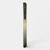 Diamondplate-patroon met zwart-gouden verdichting Case-Mate iPhone case (Achterkant/links)