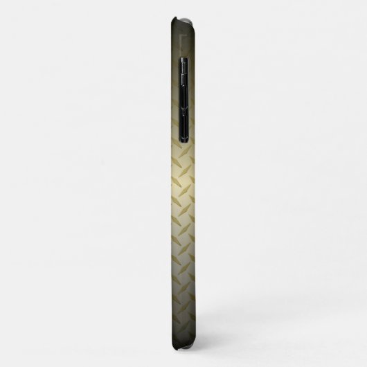 Diamondplate-patroon met zwart-gouden verdichting Case-Mate iPhone case (Achterkant/links)