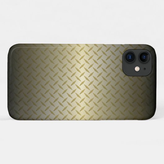 Diamondplate-patroon met zwart-gouden verdichting Case-Mate iPhone case (Achterkant (horizontaal))