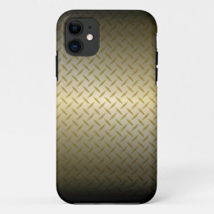 Diamondplate-patroon met zwart-gouden verdichting Case-Mate iPhone case