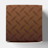 Diamondplate: zwarte patroon naar koper vervagen bedankdoosjes (Bovenkant)