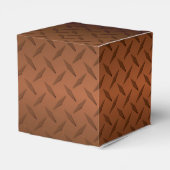 Diamondplate: zwarte patroon naar koper vervagen bedankdoosjes (Achterkant)