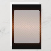 Diamondplate: zwarte patroon naar koper vervagen briefpapier (Voorkant / Achterkant)