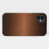 Diamondplate: zwarte patroon naar koper vervagen Case-Mate iPhone case (Achterkant (horizontaal))