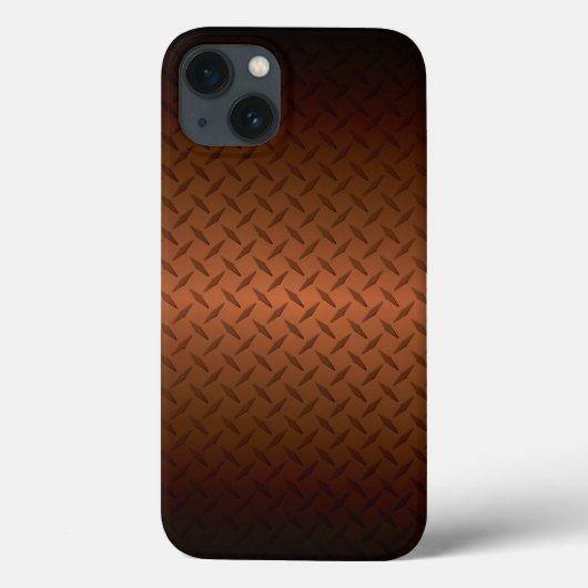 Diamondplate: zwarte patroon naar koper vervagen Case-Mate iPhone case (Achterkant)