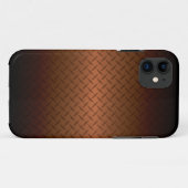 Diamondplate: zwarte patroon naar koper vervagen Case-Mate iPhone case (Achterkant (horizontaal))