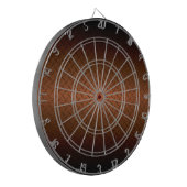 Diamondplate: zwarte patroon naar koper vervagen dartbord (Voorkant Links)