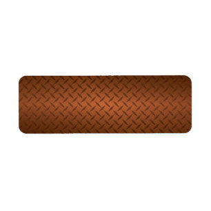 Diamondplate: zwarte patroon naar koper vervagen etiket